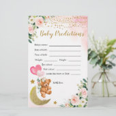 Pink Barly Baby shower Baby Predictions Games (Staand voorkant)