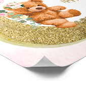 Pink Barly Baby shower Pacifier Hunt Poster (Hoek)