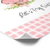 Pink Barnyard Birthday Food Station Poster (Hoek)