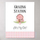 Pink Barnyard Birthday Food Station Poster (Voorkant)