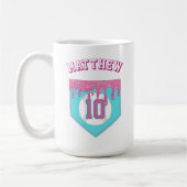 Pink Baseball Drip Koffiemok (Links)