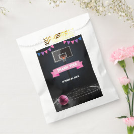 Pink Basketball Baby shower Party Bedankzakje