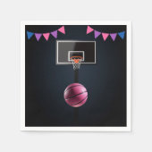Pink Basketball Baby shower Party Servet (Voorkant)