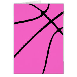 Pink Basketball Party  Wenskaart