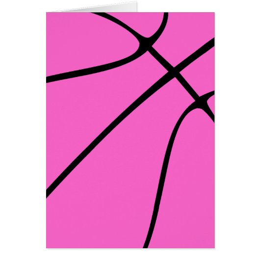 Pink Basketball Party  Wenskaart (Voorkant)