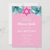 Pink Bat Mitswa QR-code Kaart (Voorkant)