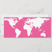 Pink Bat Mitswa World Traveler Boarding Pass Kaart (Achterkant)