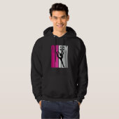 Pink Baton Twirling Gymnast Queen Gymnastics Daugh Hoodie (Voorkant volledig)