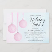 Pink Bauble Company Kerstfeest Kaart (Voorkant)