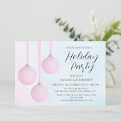 Pink Bauble Company Kerstfeest Kaart (Staand voorkant)