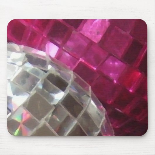 Pink Baubles detaillist mousepad Muismat (Voorkant)