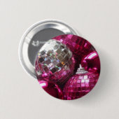 Pink Baubles-toets Ronde Button 5,7 Cm (Voorkant /achterkant)