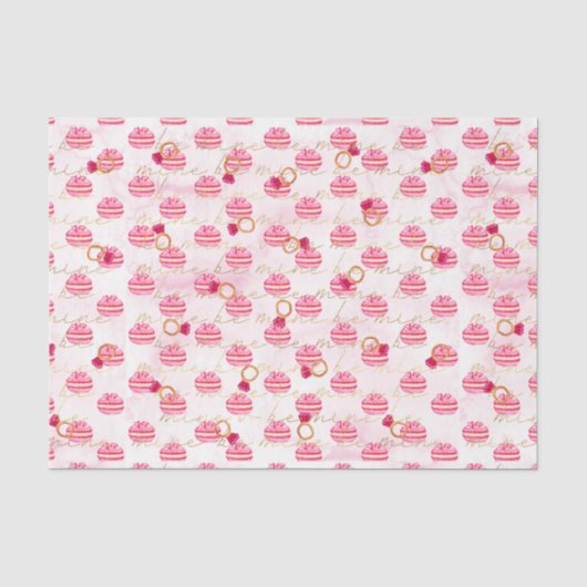 Pink Be Mine (Ontwerp 62 Roze Serie) Tissuepapier (Voorkant)