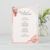 Pink Beach Bachelorette Party Weekend Itinerary Kaart (Staand voorkant)