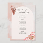 Pink Beach Bachelorette Party Weekend Itinerary Kaart (Voorkant / Achterkant)