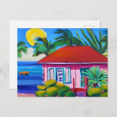 PInk Beach House | Contact houden Briefkaart (Voorkant / Achterkant)