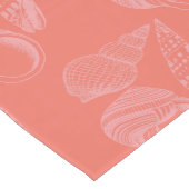 Pink Beach Shells Pattern Coastal Table Runner Medium Tafelloper (Hoek)