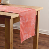 Pink Beach Shells Pattern Coastal Table Runner Medium Tafelloper (Voorbeeld)