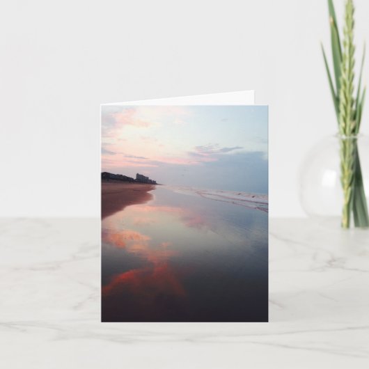 Pink Beach Sunrise Note Kaart (Voorkant)