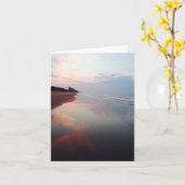 Pink Beach Sunrise Note Kaart (Gele Bloem)
