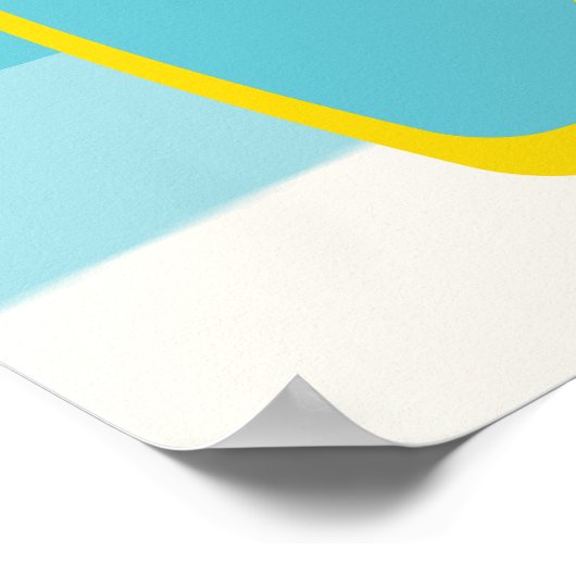 Pink Beach Verjaardag Poster (Hoek)