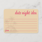 Pink Beach Wedding Shower Informatiekaartje (Achterkant)