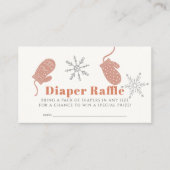 Pink Beanie Boy Baby shower Luier Raffle Ticket Informatiekaartje (Voorkant)