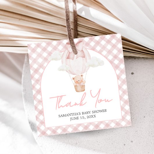 Pink Bear Bearly Wait Baby Shower  Bedankjes Labels