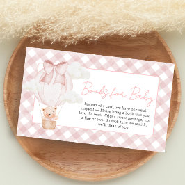 Pink Bear Bearly Wait Baby Shower Books for Baby Informatiekaartje