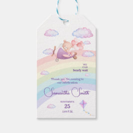 Pink Bear Pastel Airplane Balloon  Cadeaulabel