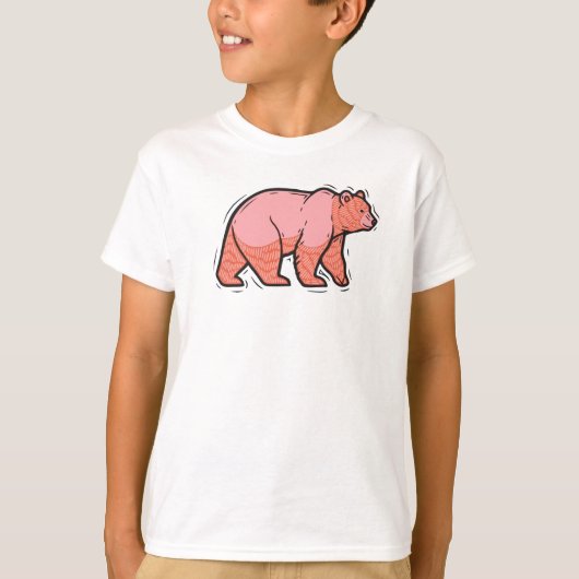 Pink Bear Pop Art T-shirt (Voorkant)