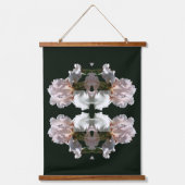 Pink Bearded Iris Flower Abstract Hangend Wandkleed (Voorkant)