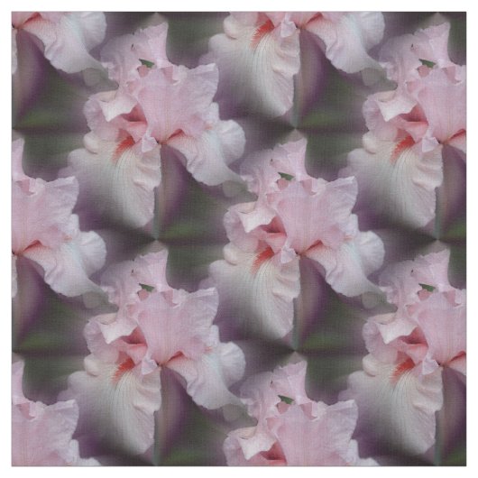 Pink Bearded Iris Flower Natuur Patroon Stof (Swatch)