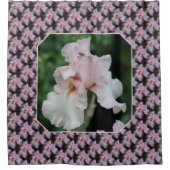 Pink Bearded Iris Flower Pattern Douchegordijn (Voorkant)