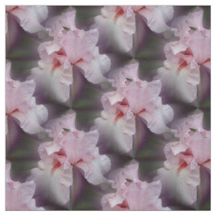 Pink Beared Iris Natuur Patroon Stof