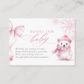 Pink Bearly Wait Books for Baby Card Informatiekaartje (Voorkant)