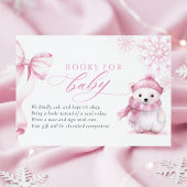 Pink Bearly Wait Books for Baby Card Informatiekaartje