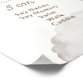 Pink Beary eerste verjaardag mijlpaal Poster (Hoek)