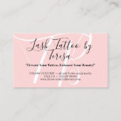 Pink Beauty Aftercare Instructies voor Tattoo Visitekaartje (Voorkant)