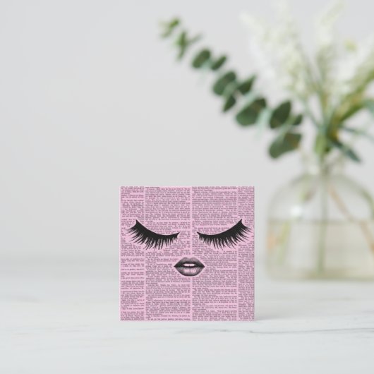 Pink Beauty Flat Loyalty Card | Feminine Aesthetic (Staand voorkant)