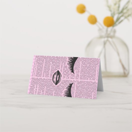 Pink Beauty Folded Loyalty Card Feminine Aesthetic (Voorkant)