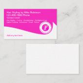 Pink Beauty Haarstylist Theme Visitekaartjes (Voorkant / Achterkant)