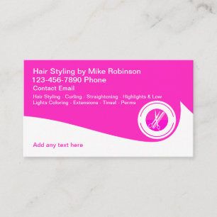 Pink Beauty Haarstylist Theme Visitekaartjes
