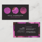 Pink Beauty Palette voor Freelance Make-up Artist Visitekaartje (Voorkant / Achterkant)