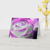 Pink Beauty Roos Kaart (Gele Bloem)