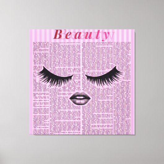 Pink Beauty Stretched Canvas Wall Art | Feminine  (Voorkant)