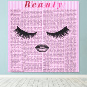 Pink Beauty Stretched Canvas Wall Art | Feminine  (Insitu (Houten vloer))