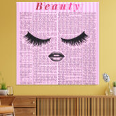 Pink Beauty Stretched Canvas Wall Art | Feminine  (Insitu (Woonkamer))