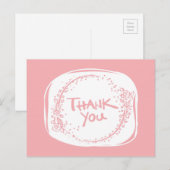PINK bedankt kaart (Voorkant / Achterkant)