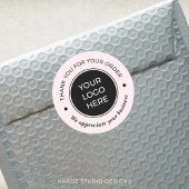 PInk Bedankt voor je bestelling Ronde Sticker